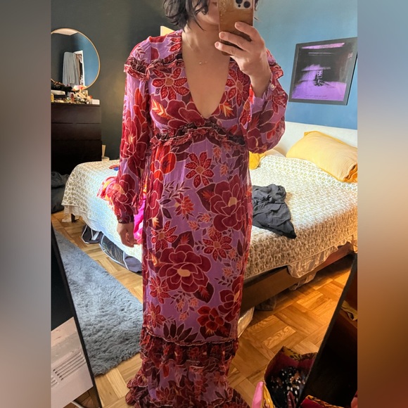Farm Rio sweet floral maxi dress, Small NWOT - Picture 7 of 7